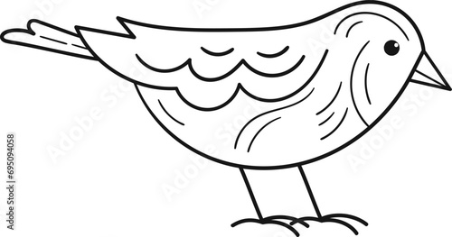 Bird Staying Outline