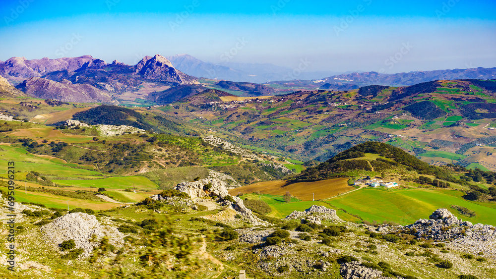 Naklejka premium Mountain landscape Torcal de Antequera, Spain