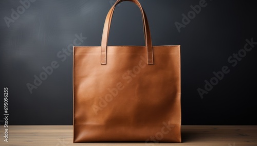 paper bag on wooden countertop,