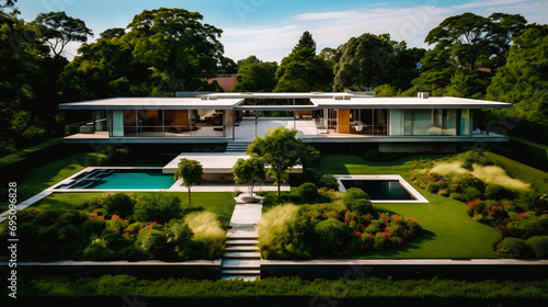 Luxueuse villa de plain pieds avec jardin et piscine photo