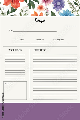 Rustic Romance: Blank Recipe Cards for Wedding Celebrations