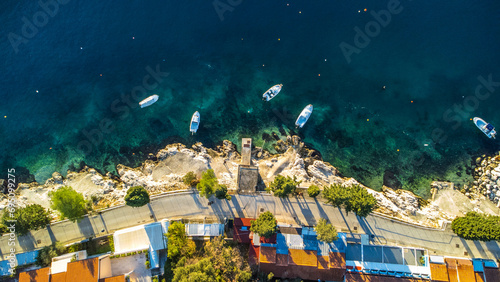 Rabac, Istria, aerial view, bay, Croatia