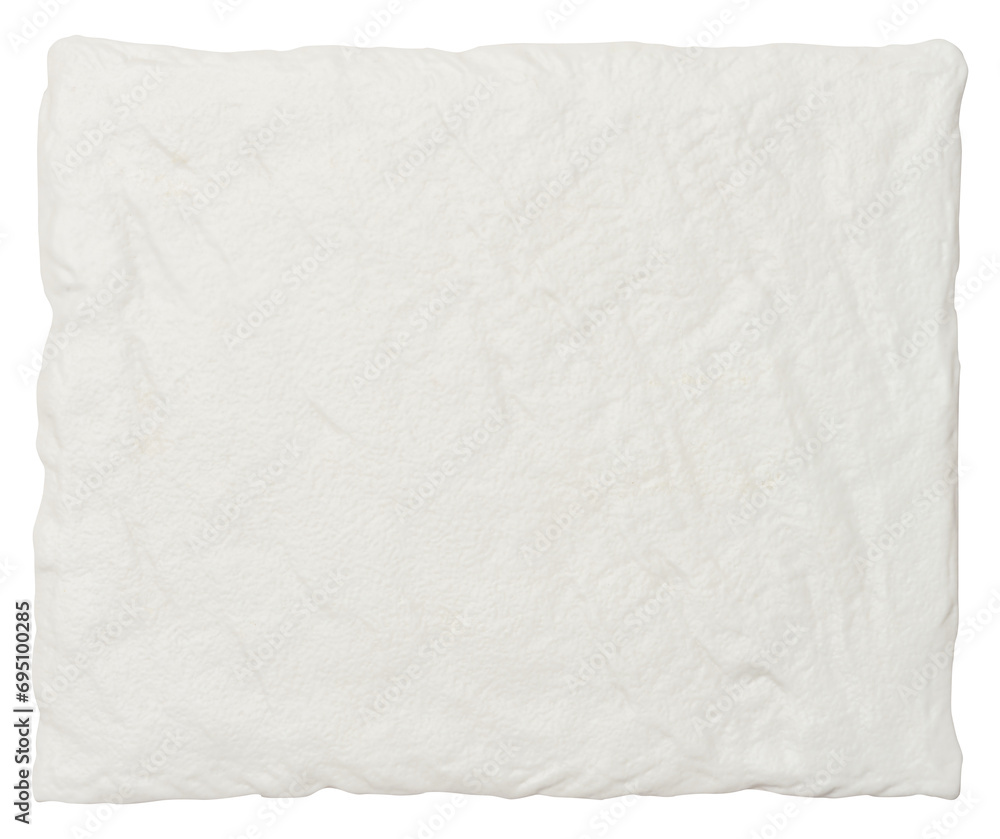 Empty white ceramic board on isolated background, top view Empty white ceramic board on isolated background, top view