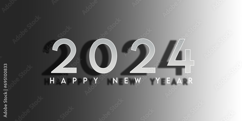 New Year Banner with 2024 Text New Year Banner with 2024 Text