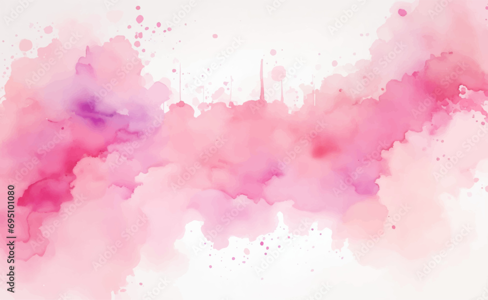 Pink watercolor background, abstract watercolor background with watercolor splashes