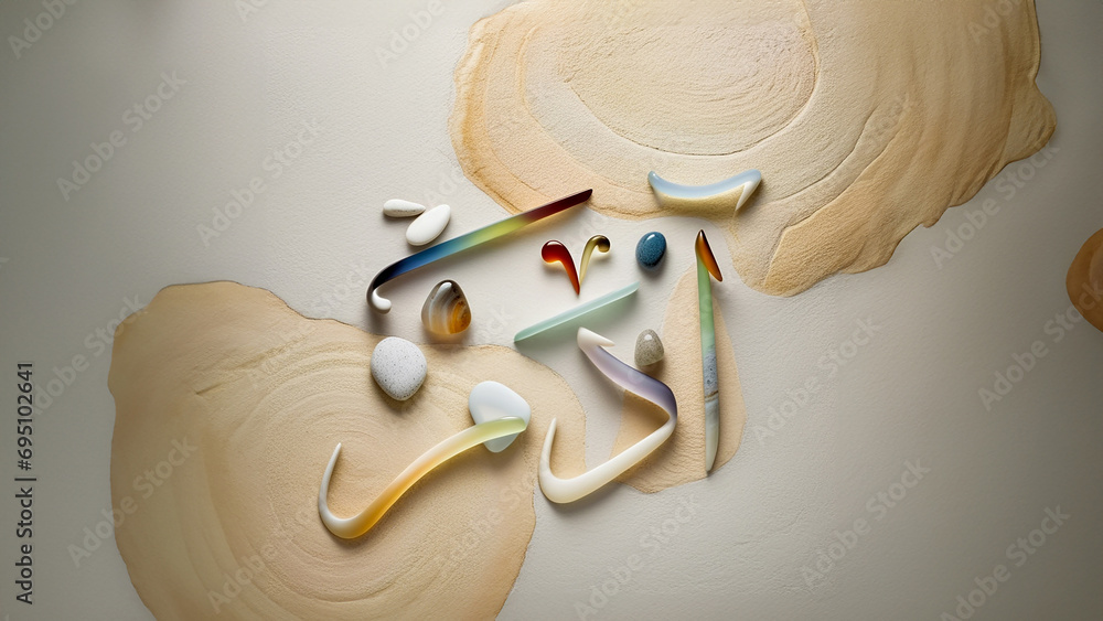 Arabic calligraphy, embroidery modern style for the name Adam Stock ...