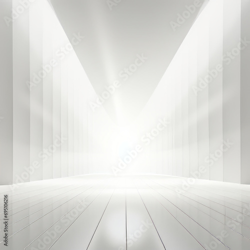 abstract background, white space with wall, white light,