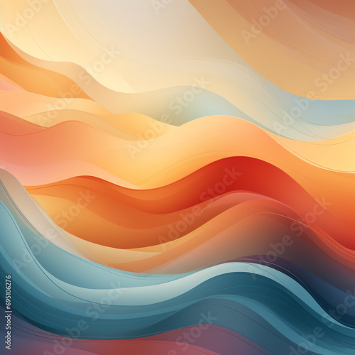 Abstract background made of curve shapes, colorful, spectrum,