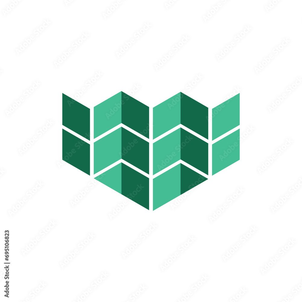 3D BLOCK ARRANGEMENT ICON LOGO VECTOR 3D BLOCK ARRANGEMENT ICON LOGO VECTOR
