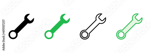 Wrench icon set. repair icon vector. tools icon vector