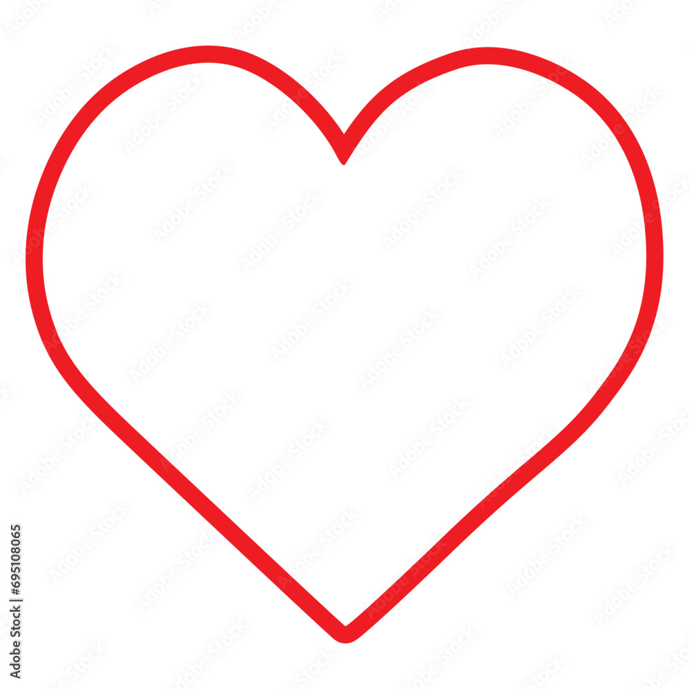 Love Heart Symbol Icon. Love Illustration Set with Solid and Outline Vector Hearts. eps 10. vector