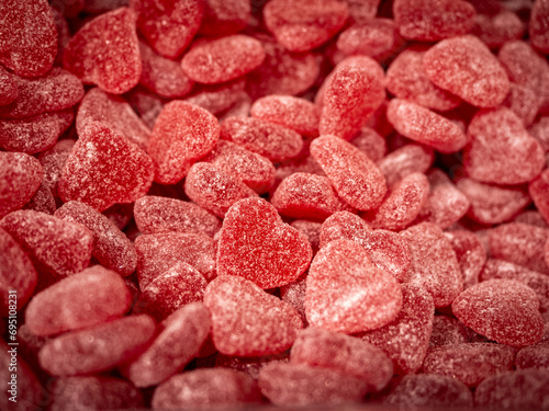 Bunch of sugary heart candies
