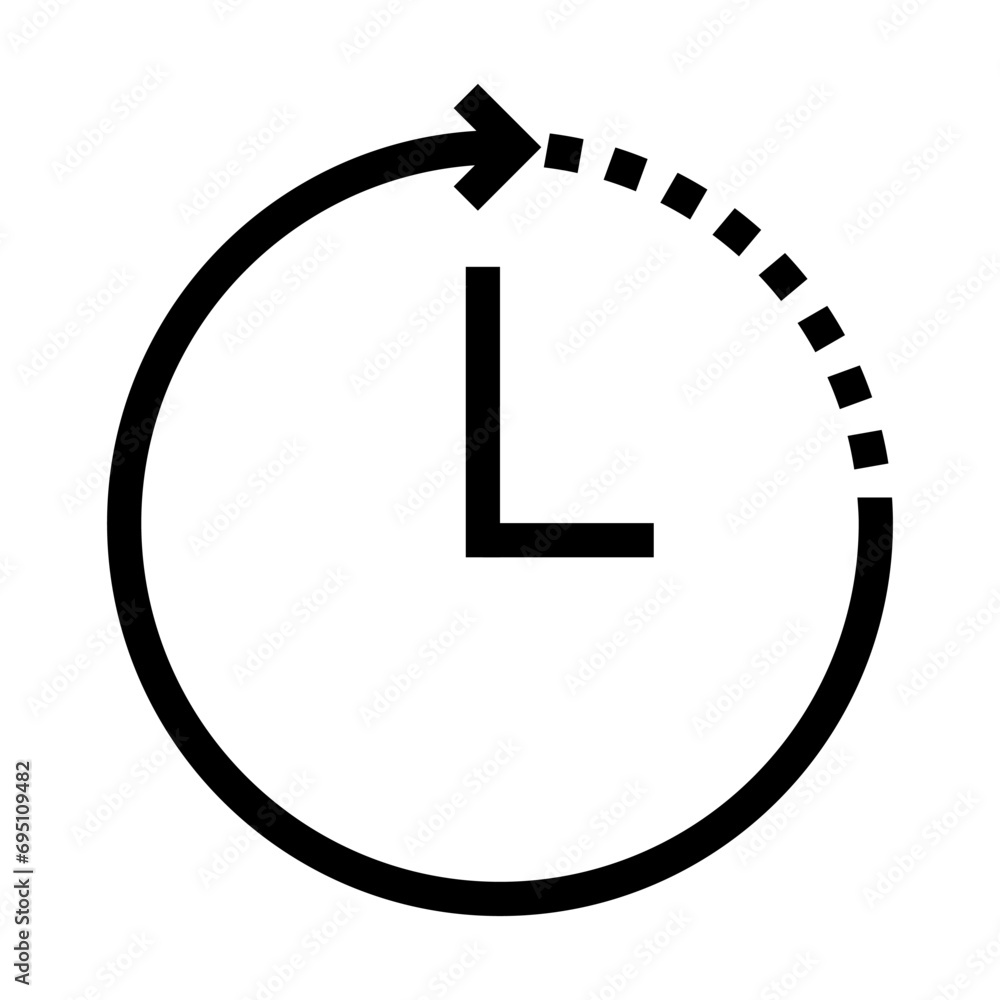 Clock gyre arrow icon in line style, clock hand. Clock gyre arrow icon for time tracking at work. Use pixel perfect line gyre arrow icon on web site design, presentation, app, UI. Cycle line art logo Clock gyre arrow icon in line style, clock hand. Clock gyre arrow icon for time tracking at work. Use pixel perfect line gyre arrow icon on web site design, presentation, app, UI. Cycle line art logo