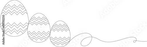 Easter egg line art vector. EPS 10