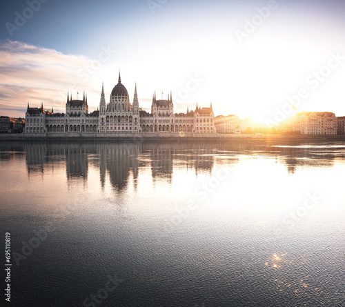Hungarian Parliament in a f...