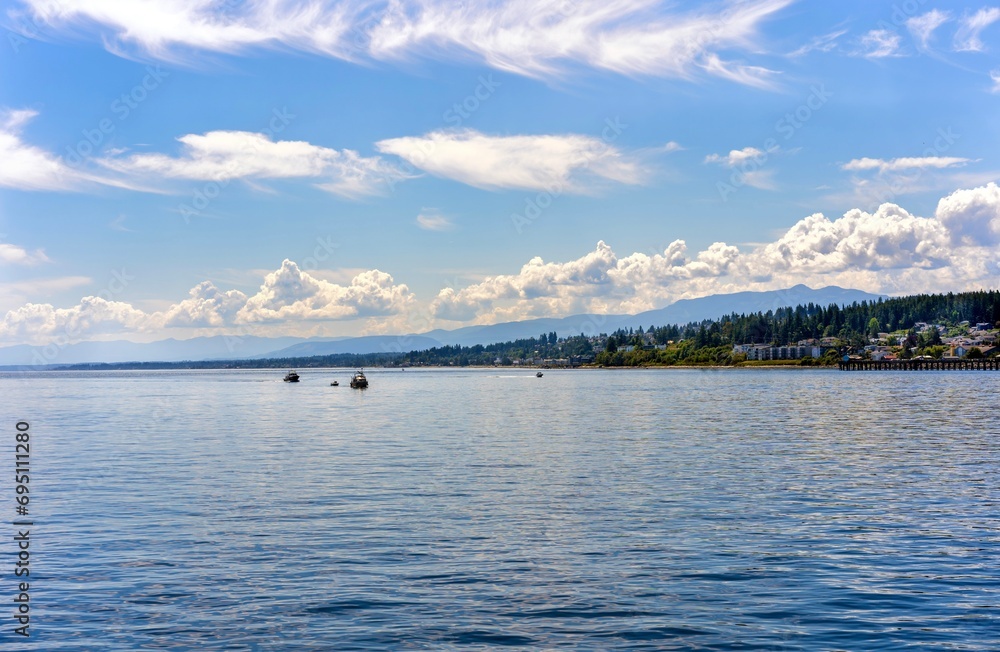 Campbell River, British Columbia, Canada, viewed from the ocean