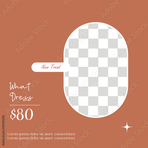 Winter fashion editable template for Instagram and Facebook post for your fashion design social media