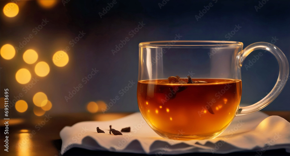 A Serene Cup of Tea on a Table A Serene Cup of Tea on a Table