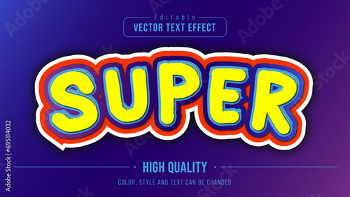 yellow super editable text effect