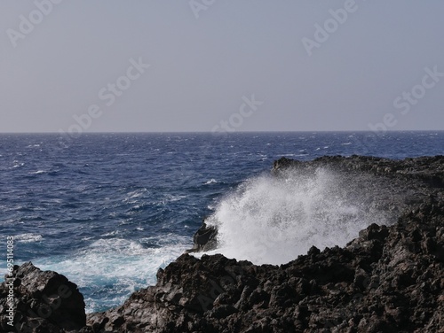 Gisht an Felsen an der Küste von Fuencaliente La Palma