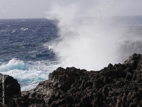 Gisht an Felsen an der Küste von Fuencaliente La Palma