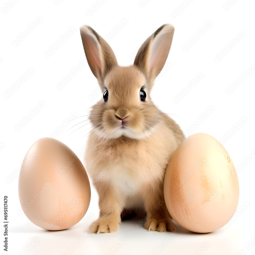 Obraz premium easter bunny with eggs