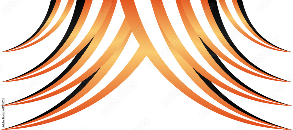 abstract tiger claws orange gradient sports banner template - obrazy, fototapety, plakaty 