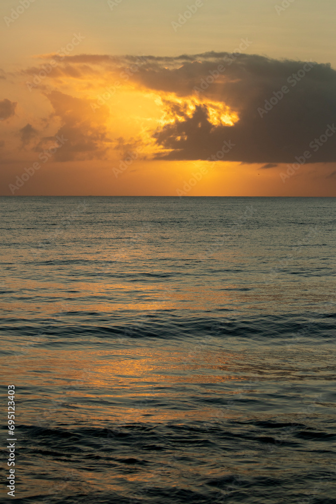 sunset on the sea, sunrise ,beach and sea, Bahia, Brasil , Trancoso 