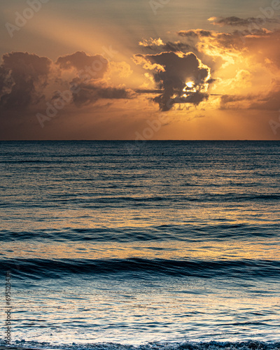 sunset on the sea, sunset on the sea, sunrise ,beach and sea, Bahia, Brasil , Trancoso  © marcio