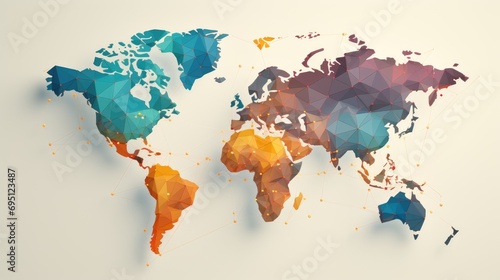 Fototapeta Naklejka Na Ścianę i Meble -  colorful and abstract representation of the world map