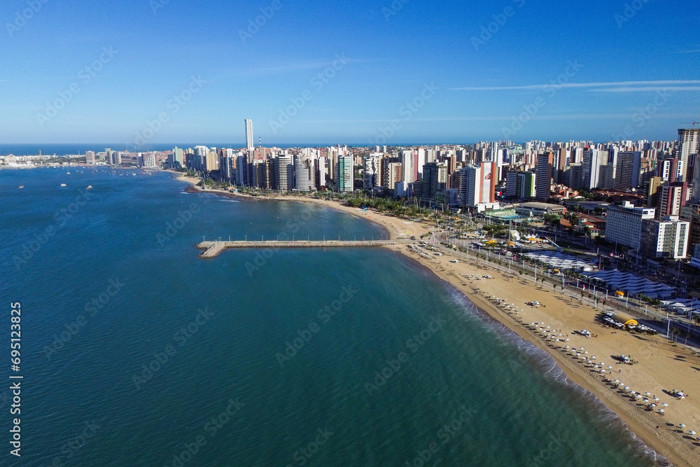 Aerial View of Fortaleza, Ceara, Brazil - obrazy, fototapety, plakaty 