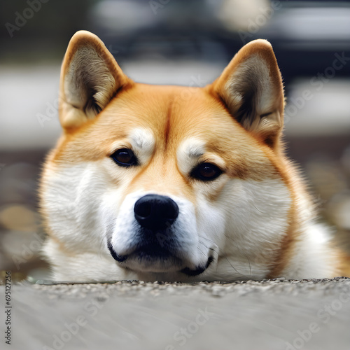 portrait of a dog doge coin