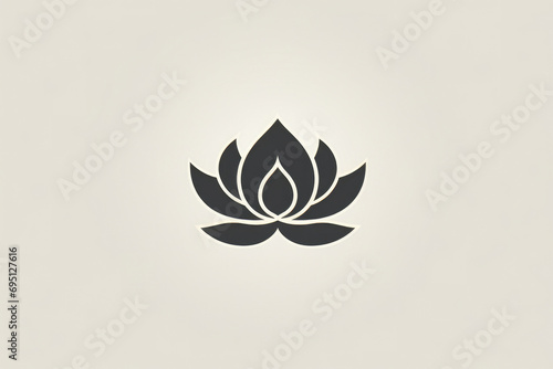 Flower beauty business floral abstract lotus logo silhouette symbol icon spa photo