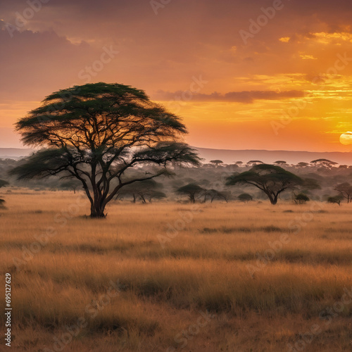 sunset in the savannah © Daniel