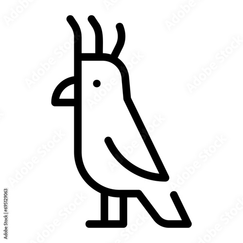 cockatoo line icon