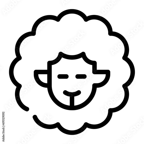 sheep line icon