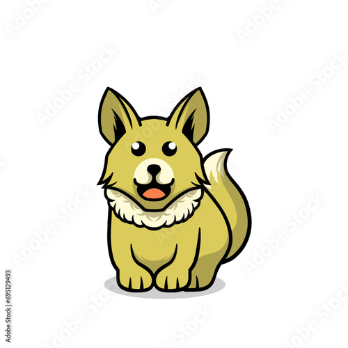 Fox mascot cartoon design illustration 