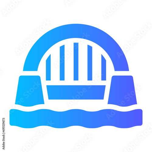 Sidney Harbour Bridge gradient icon photo