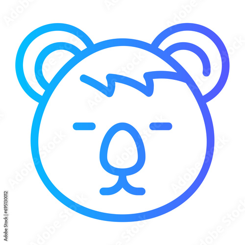 Photography koala gradient icon