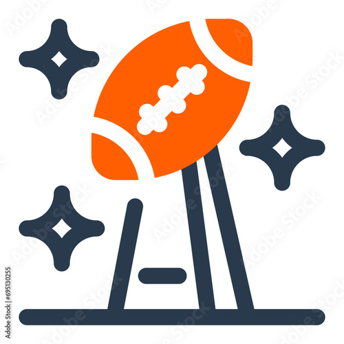 Prestigious Trophy Vector Icon Illustration for Football Honor