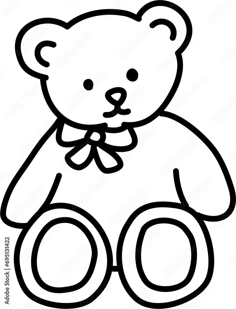 Baby Teddy Bear Drawing Doodle Vector Illustration Baby Teddy Bear Drawing Doodle Vector Illustration