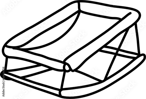 Baby Bouncer Drawing Doodle Vector Illustration