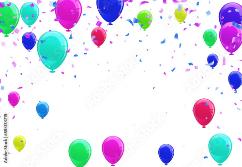 Color balloons in the air. EPS 10 vector illustration with transparency