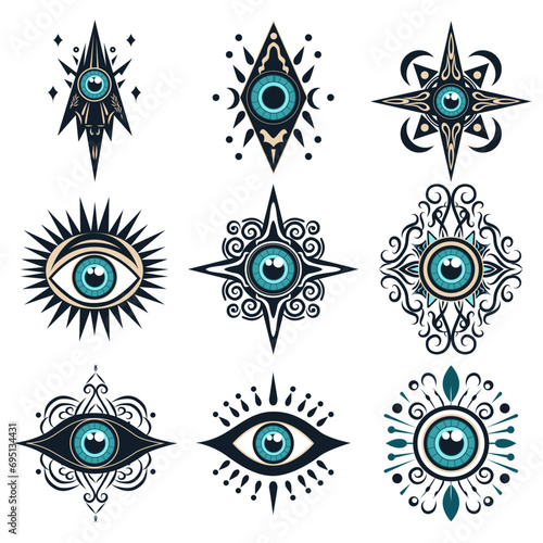 Decorative Evil Eye Vectors