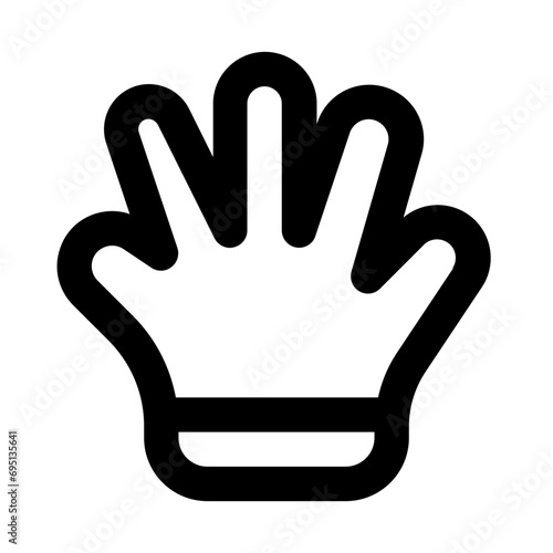 Glove Line UI Icon