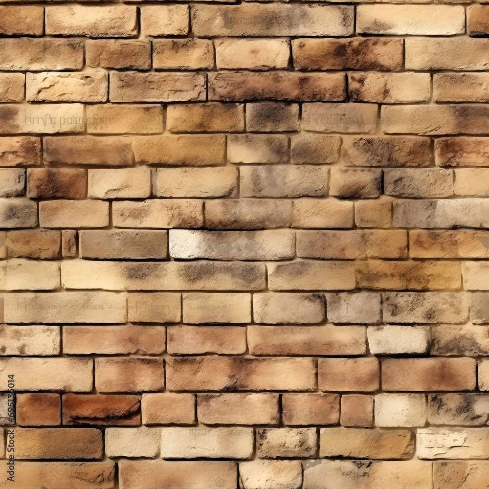 Obraz premium Bricks Wall Texture Digital Paper, Seamless Patterns, Digital Texture Background. Generative Ai