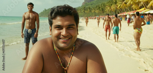 happy smiling adult indian ...