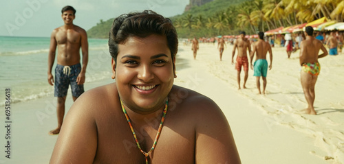 happy smiling adult indian ...