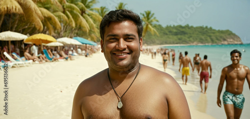 happy smiling adult indian ...