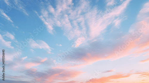 Sky at sunset, sky at sunrise, clouds, orange clouds cirrus clouds, cumulus clouds, sky gradient, sky background at dusk, twilight, nightfall, pink sky, pink clouds, sun, environment, background photo